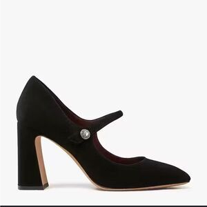 Kate Spade Maren pump Mary Jane rhinestone suede heel 9.5